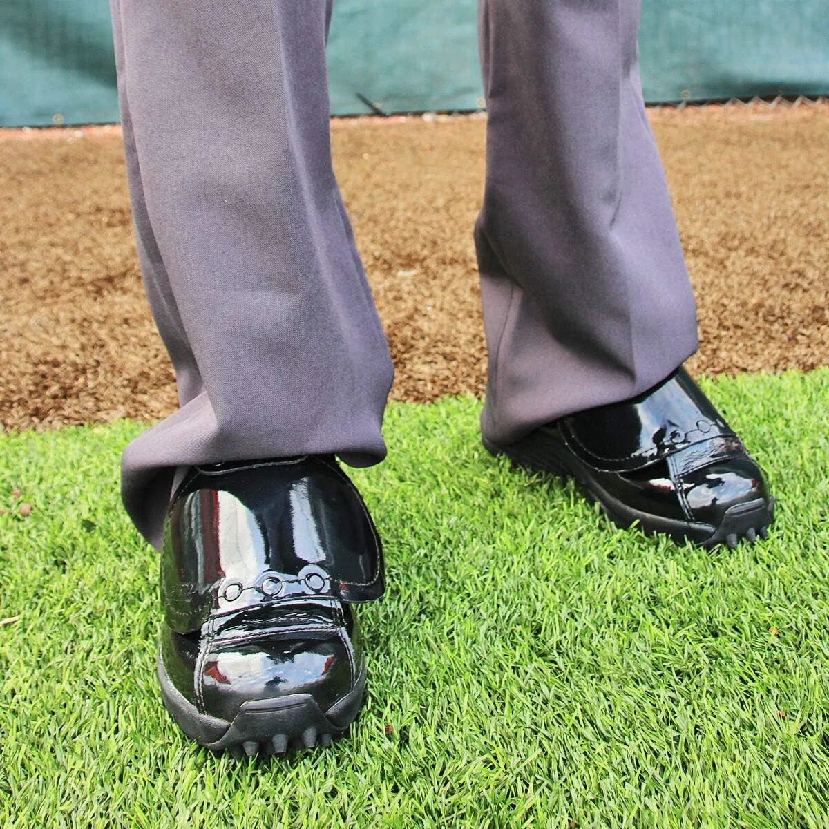 3N2 Men's Umpire Shoe Reaction Pro Plate Lo  Patent Leather-Black