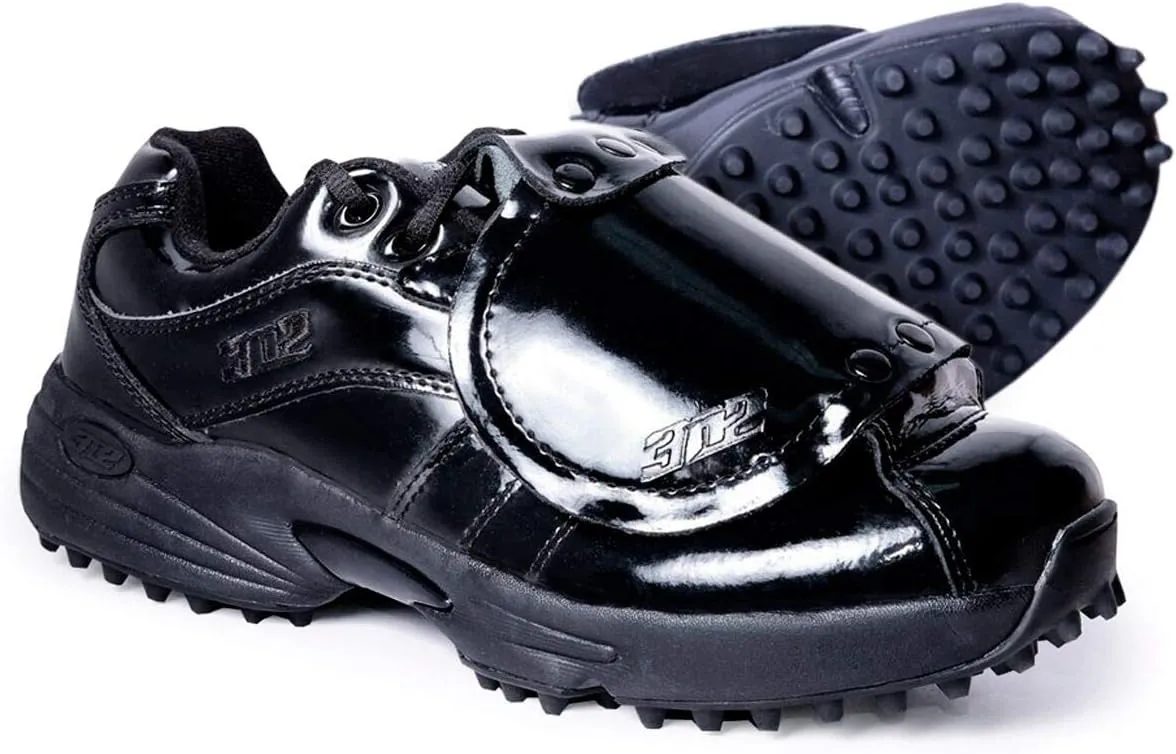 3N2 Men's Umpire Shoe Reaction Pro Plate Lo  Patent Leather-Black