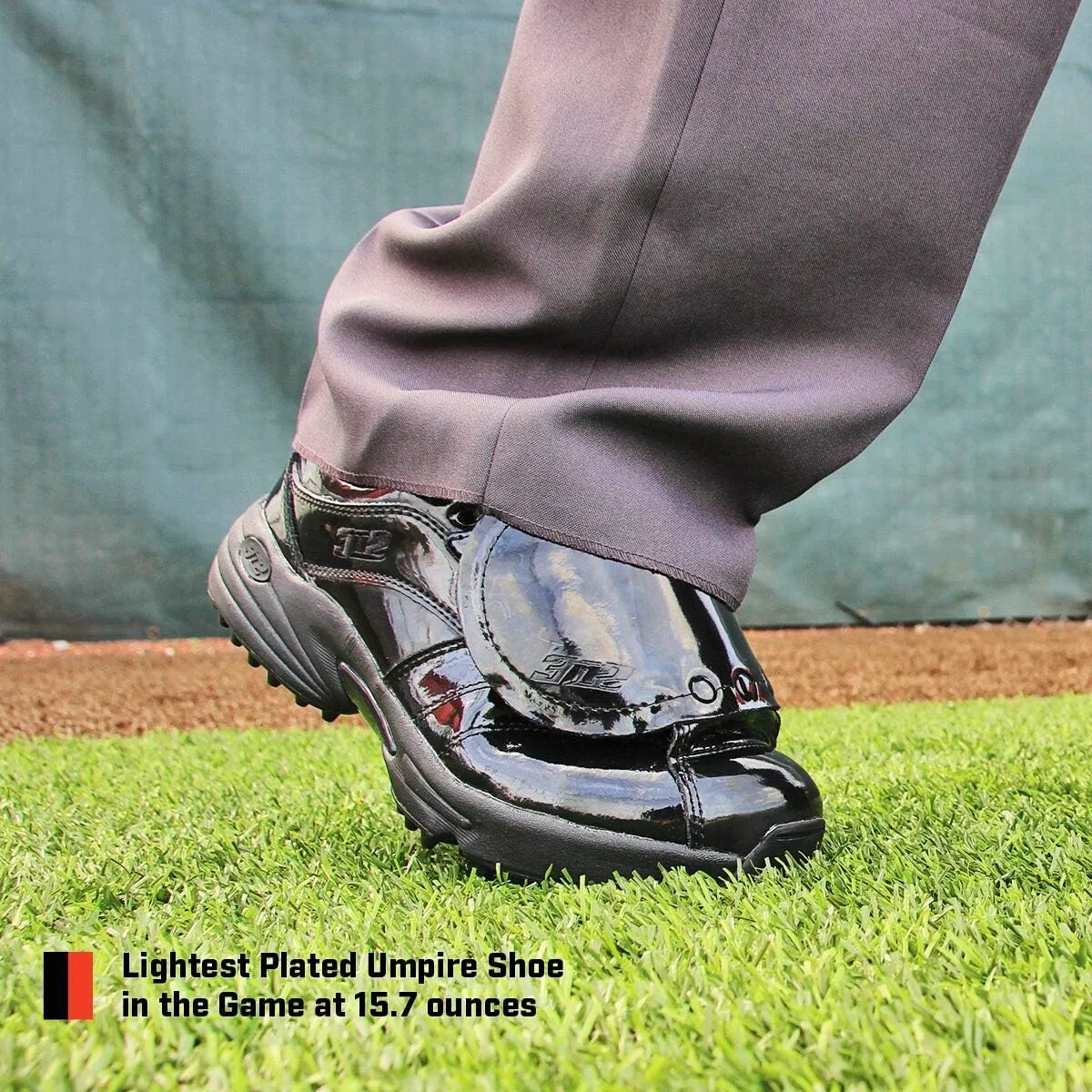 3N2 Men's Umpire Shoe Reaction Pro Plate Lo  Patent Leather-Black