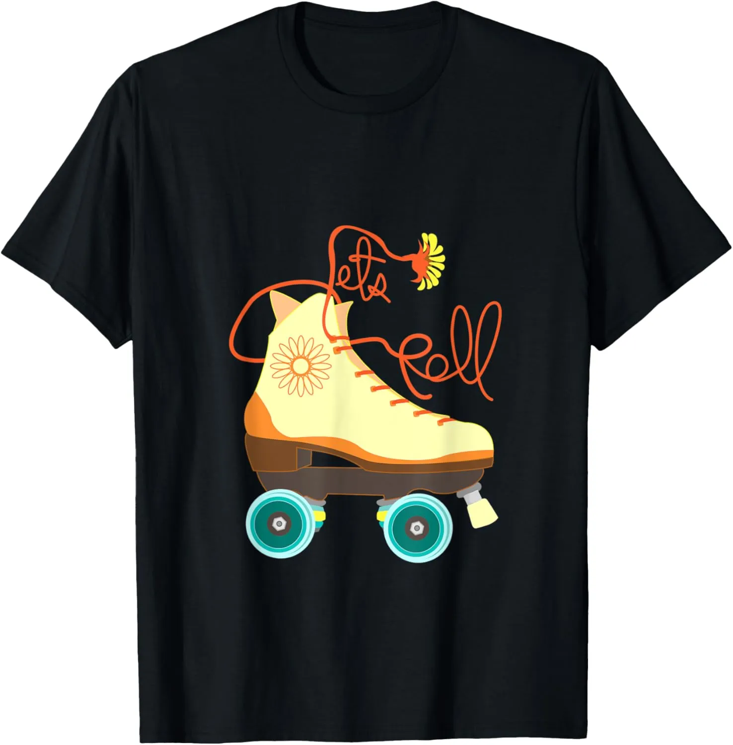 Aesthetic Sunflower Roller Skates Shoes Flower Lover Gift T-Shirt