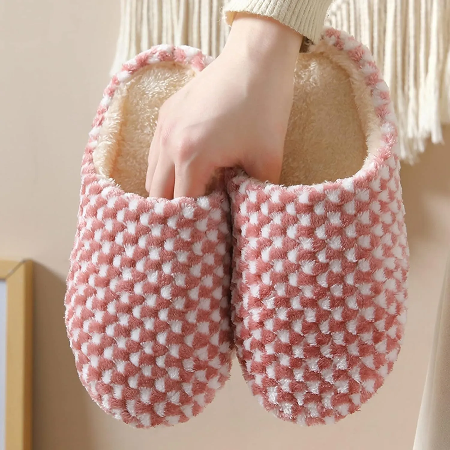 Bedroom Slippers for Women Sexy Women's House Shoes Slippers Womens Slippers Size 10 with Arch Support Cloud Slippers for Women Arch Support Matching Family Christmas Pajamas Gifts for Him 2023