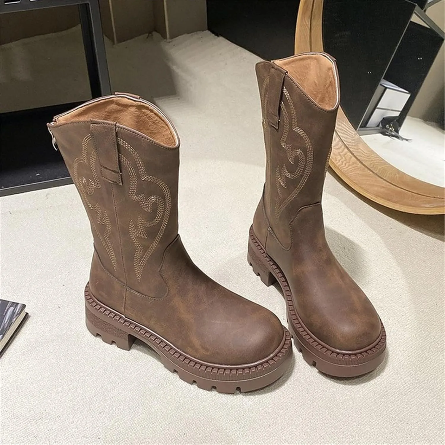 Black Booties for Women Ankle Rain Boots Going Out Boots for Women Women Wide Width Boots Black Ankle Boots with Heels White Booties Women Wide Width