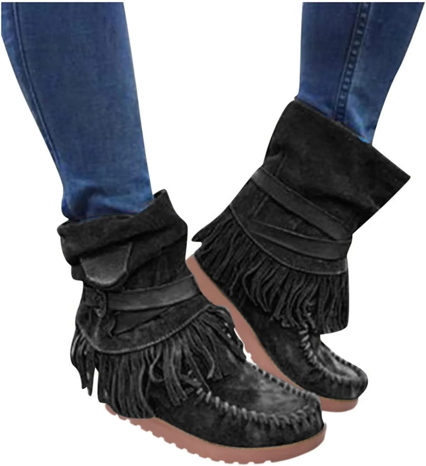 Black Booties for Women Black Boots for Women Wedge Heel Boots Womens Dressy Casual Low Heel Black Ankle Boots with Heels and Laces Walking Boot for Sprained Ankle Extra Large