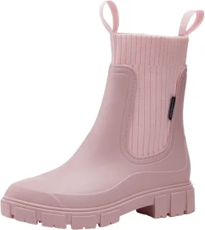 Boots for Women Ankle Boots for Women Comfy Casual Fashion Solid Color Comfortable Waterproof Outdoor Rain Shoes
