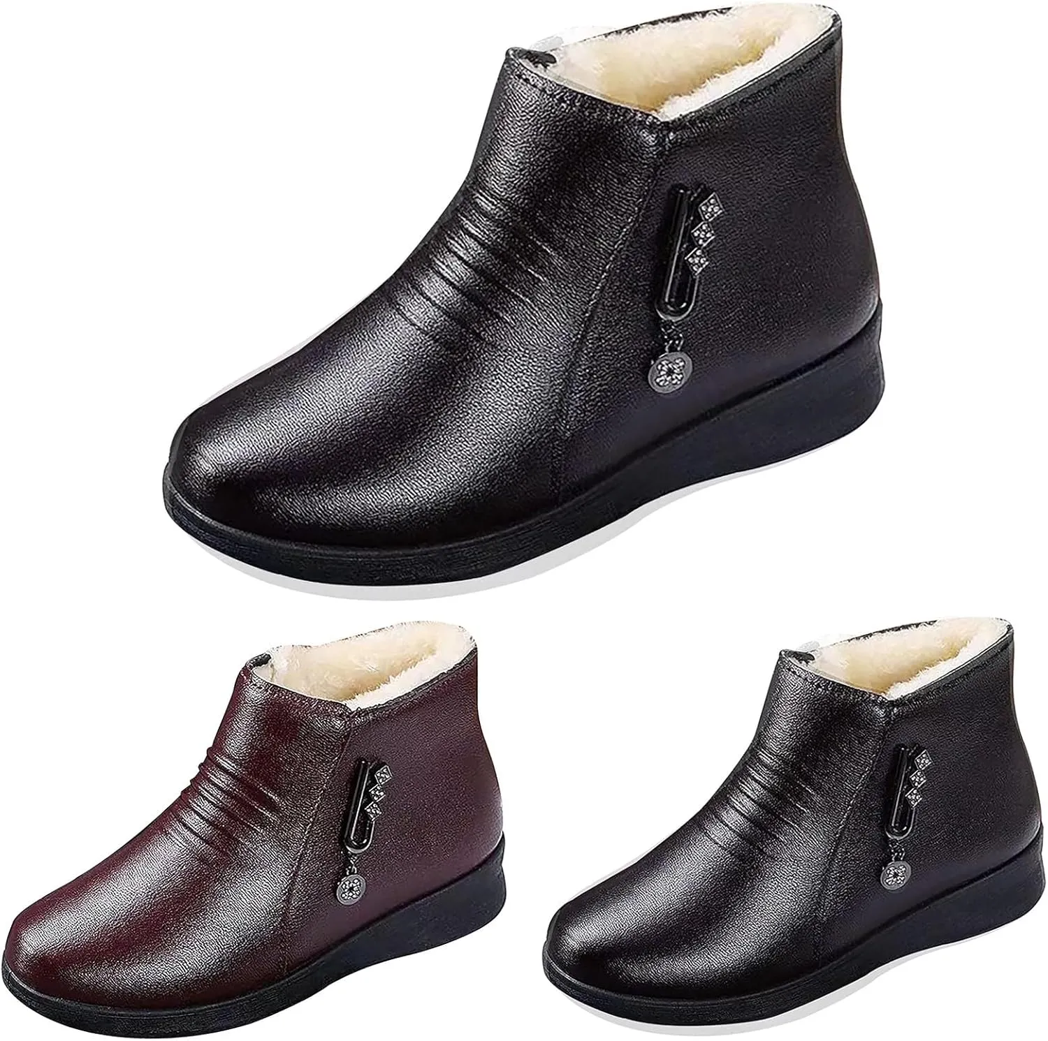 Botines De Mujer Casual Boots for Women Denim Boots Low Heel Dress Boots for Women Ankle Boots for Women with Heel Leather Women's Wide Width Flat Booties