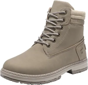 Cathalem Women's Combat Boots, Women's Work Waterproof Hiking Combat Boots Lace up Low Heel Booties Ankle Boots