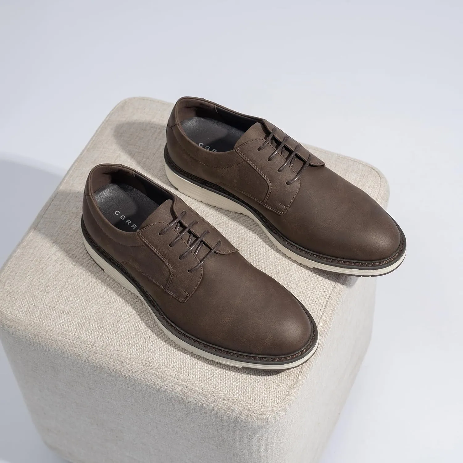 CGRRBW Mens Dress Shoes Casual Oxford Shoes Dress Sneakers Fashion Comfortable Work Business Office Shoes