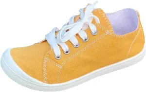 CsgrFagr Shoes Soft Loafers Autumn for Women Solid Color Shoes Vulcanize Ladies Canvas Flat Women's Casual Shoes Toddler Girl Sandals Size 7 (Yellow, 7)
