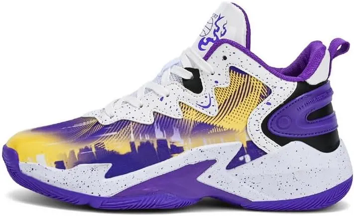 DHOVOR Boys Basketball Shoes Kids Athletic Shoes Fashion Sneakers Non-Slip Tennis Shoes Boys (Big Kid/Little Kid)