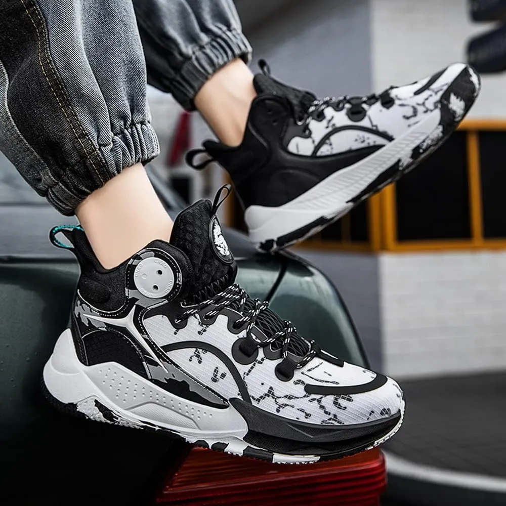 DHOVOR Men's Women's Basketball Shoes, Unisex Youth Fashion Basketball Sneakers, Non Slip Basketball Trainers, Sports Shoes for Women's Outdoor and Indoor