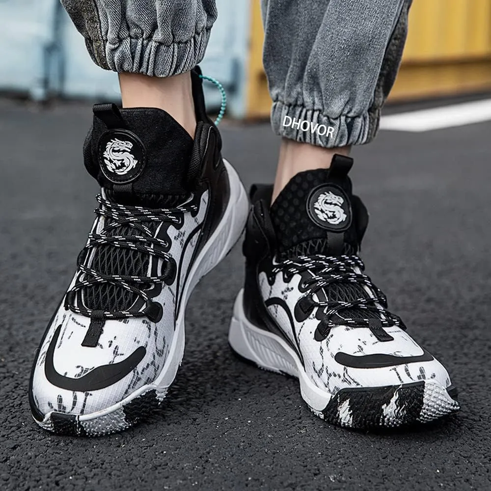 DHOVOR Men's Women's Basketball Shoes, Unisex Youth Fashion Basketball Sneakers, Non Slip Basketball Trainers, Sports Shoes for Women's Outdoor and Indoor