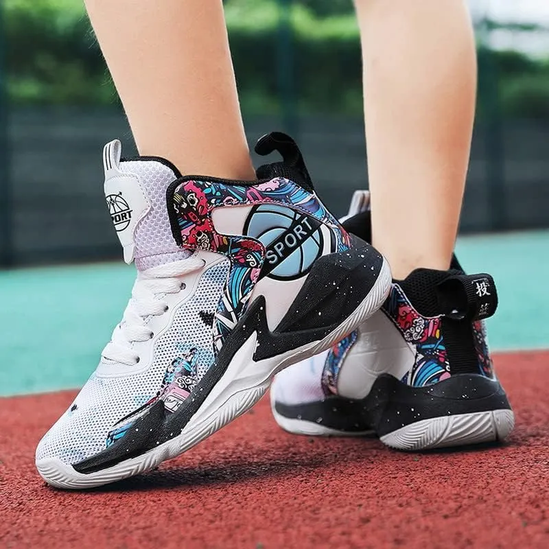 DHOVOR Womens Basketball Shoes Girls Fashion Basketball Sneakers Non Slip Basketball Trainers Sport Shoes for Womens Outdoor and Indoor