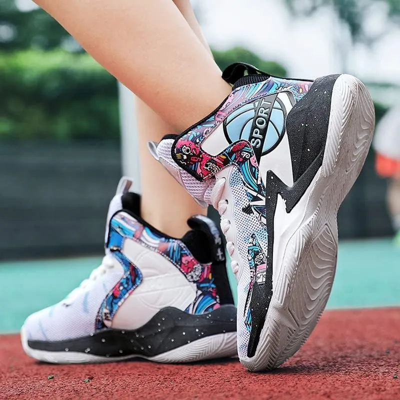 DHOVOR Womens Basketball Shoes Girls Fashion Basketball Sneakers Non Slip Basketball Trainers Sport Shoes for Womens Outdoor and Indoor
