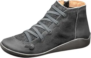 Dress Boots Women Ankle Western Boots for Women Blue Booties Dark Brown Ankle Boots for Women Women'S Leather Ankle Boots Zipper Winter Booties Wide Width White Cowboy Booties