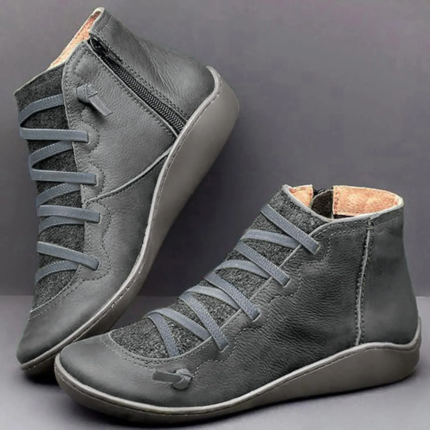Dress Boots Women Ankle Western Boots for Women Blue Booties Dark Brown Ankle Boots for Women Women'S Leather Ankle Boots Zipper Winter Booties Wide Width White Cowboy Booties