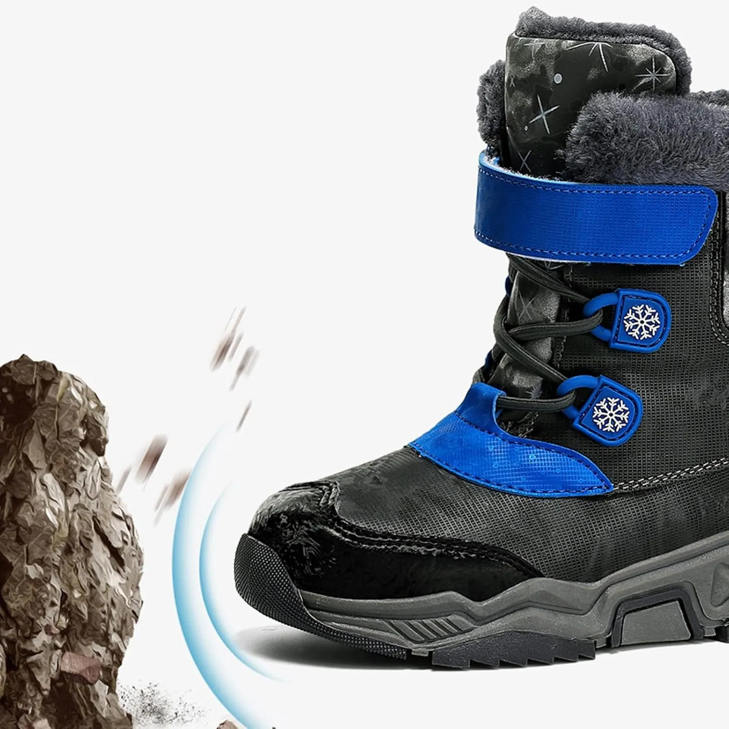 Fashion Big Kids Winter Water Proof Flat Keep Warm Snow Boots Comfortable Mid Boots Shoes Shoes Girls Kids Rubber Boots