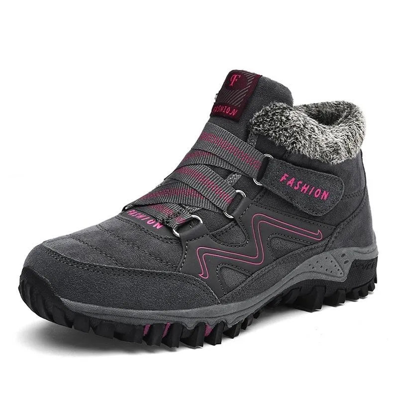 Fur Lined Waterproof Hiking Boots Walking Shoes For Women