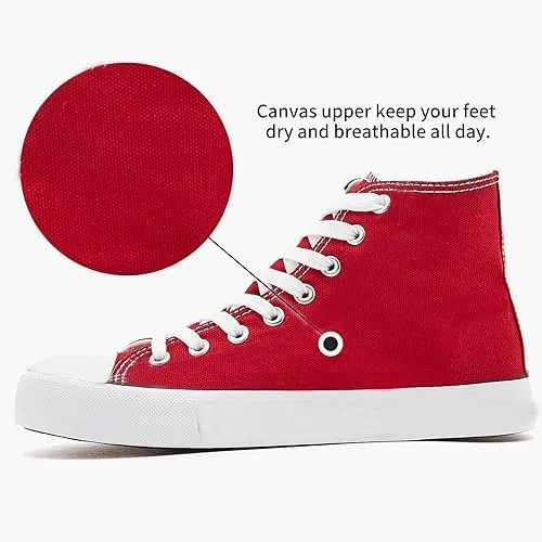 FUUPNN Platform Sneakers Canvas Fashion Lace Up Classic Casual Walking Shoes High Tops Canvas Shoes Casual Tennis Shoes