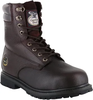 Georgia Boot Men's 6" Oiler Work Steel Toe Brown 13 D