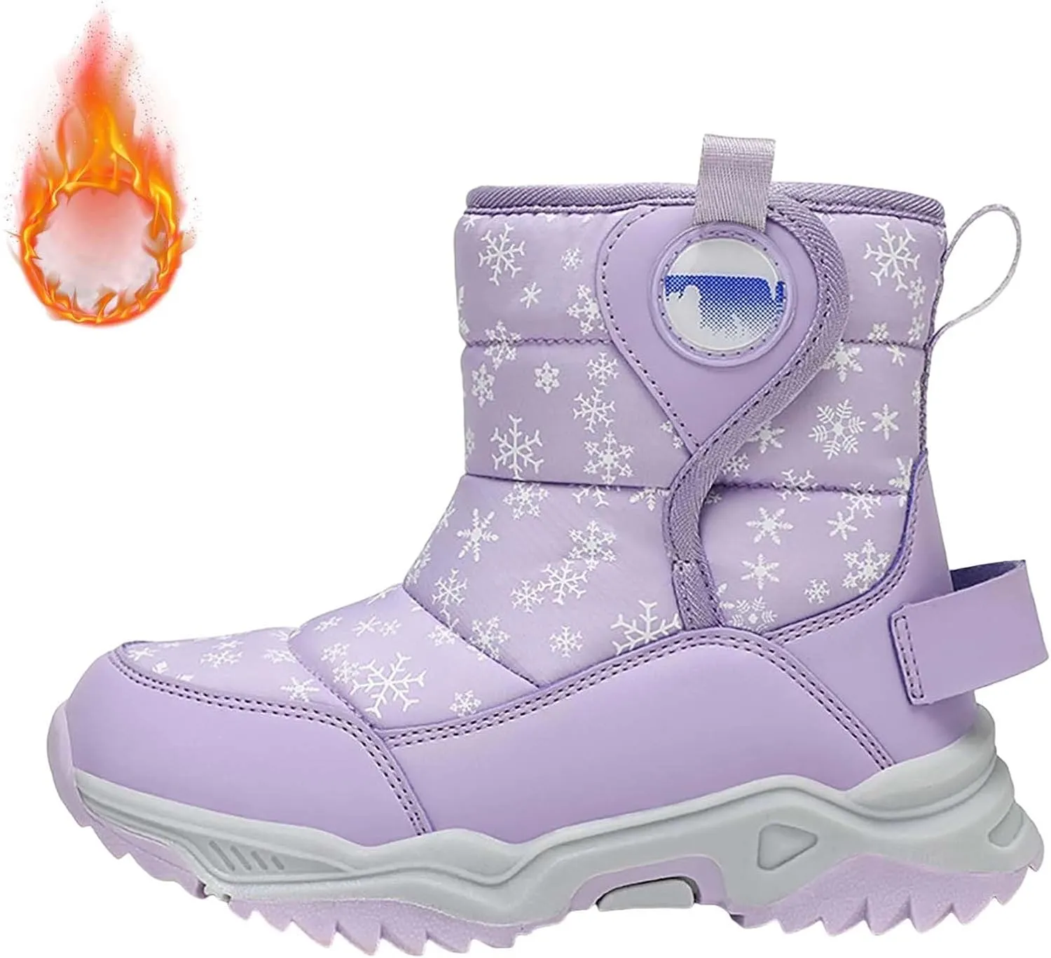 Girls Boys Snow Boots Outdoor Warm Comfortable Non Slip Mid Calf Padded Small Big Kids Winter Shoes Girls Boots Size 13