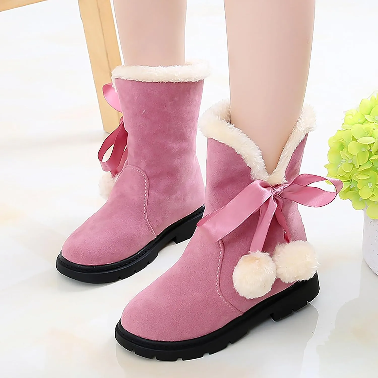 Girls Toddler Snow Boots Girls Bowkont Winter Shoes Toddler Girls Fr Lined Boots Winter Shoes Snow Boots For Girls