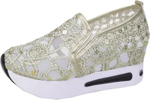 High Heel Wedge Sneakers for Women Size 11 Black and White Women's Athletic Shoes Womens Slip On Shoes Wide Width Womens Walking Sneakers Size 10 Wide Walking Tennis Shoes for Women with Arch Support