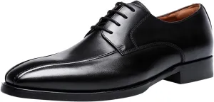HINDOLA Men's Lace-up Dress Shoes Leather Formal Business Oxford Derby Shoes Retro Dress Shoes for Men