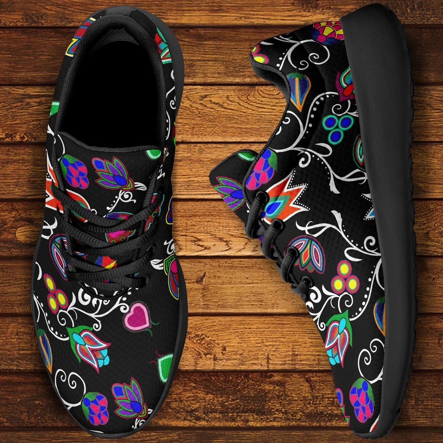 Indigenous Paisley Black Ikkaayi Sport Sneakers