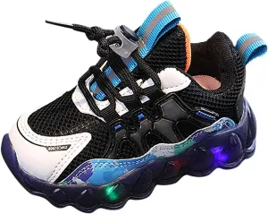 IWIHMIV Girls Tennis Shoes Lightweight Breathable Sports Walking Running Shoe Boy Lace up Running Shoes