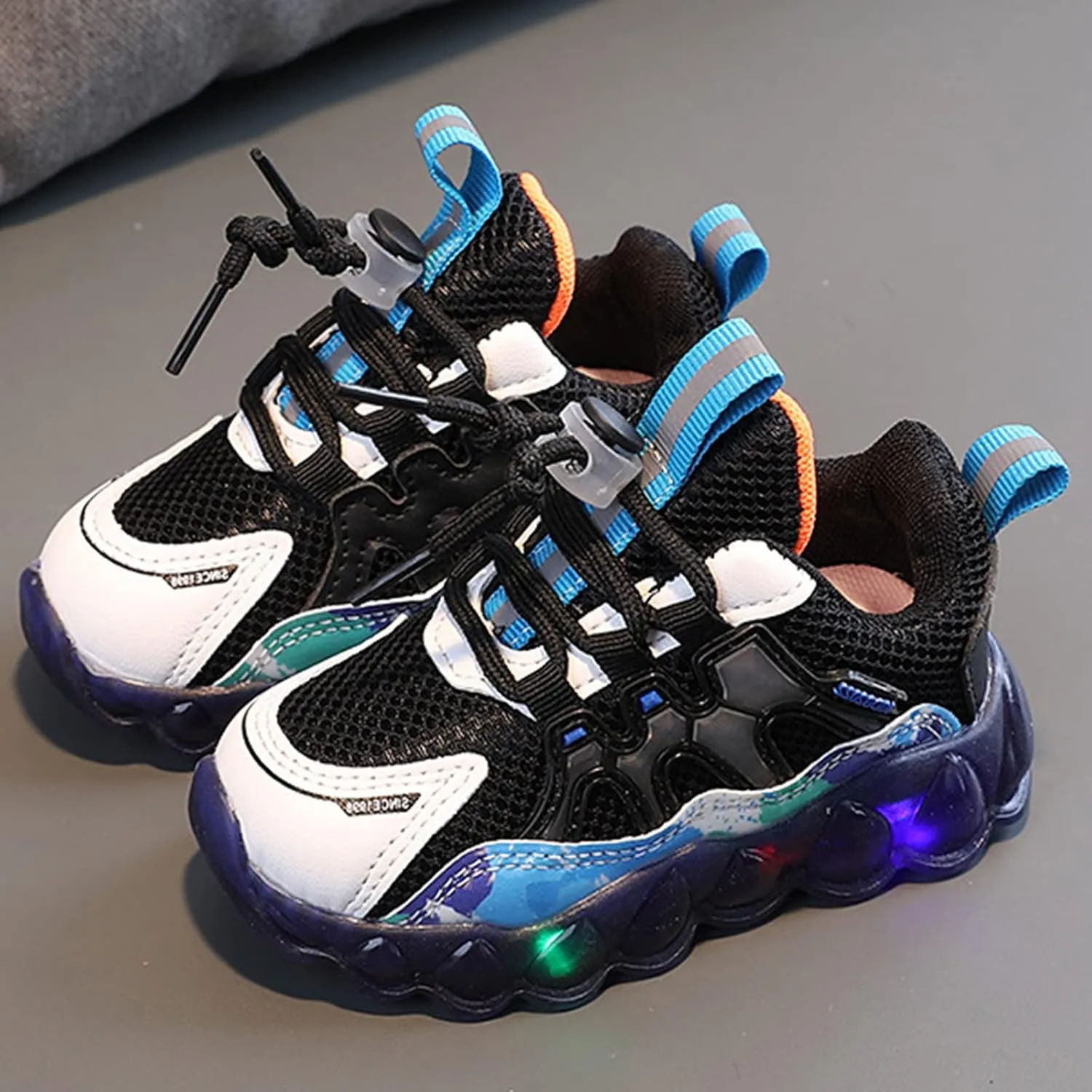 IWIHMIV Girls Tennis Shoes Lightweight Breathable Sports Walking Running Shoe Boy Lace up Running Shoes