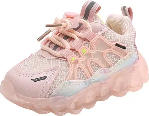 IWIHMIV LED Running Shoes Boys Girls Breathable Tennis Running Shoes Athletic Sport Casual Walking Shoes