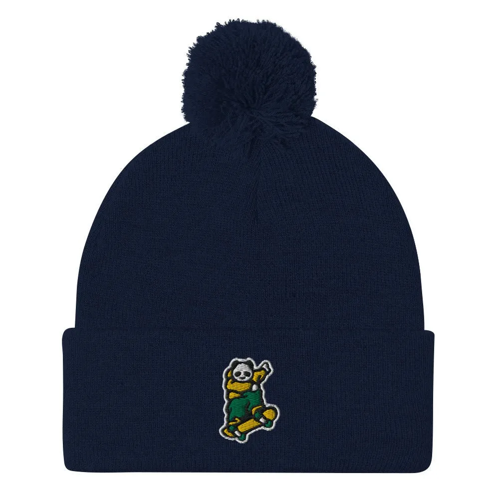 Johnny Xtreme (Skateboarding 2.0) Embroidered Pom-Pom Beanie