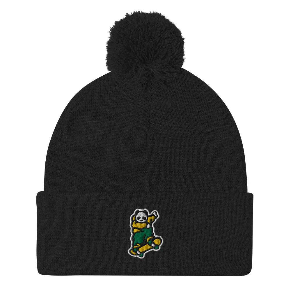 Johnny Xtreme (Skateboarding 2.0) Embroidered Pom-Pom Beanie