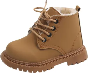 Kids Ankle Boots Boys Girls Lace up Casual Hiking Ankle Boots Outdoor Boots for Toddler/Little Kid/Big Kid