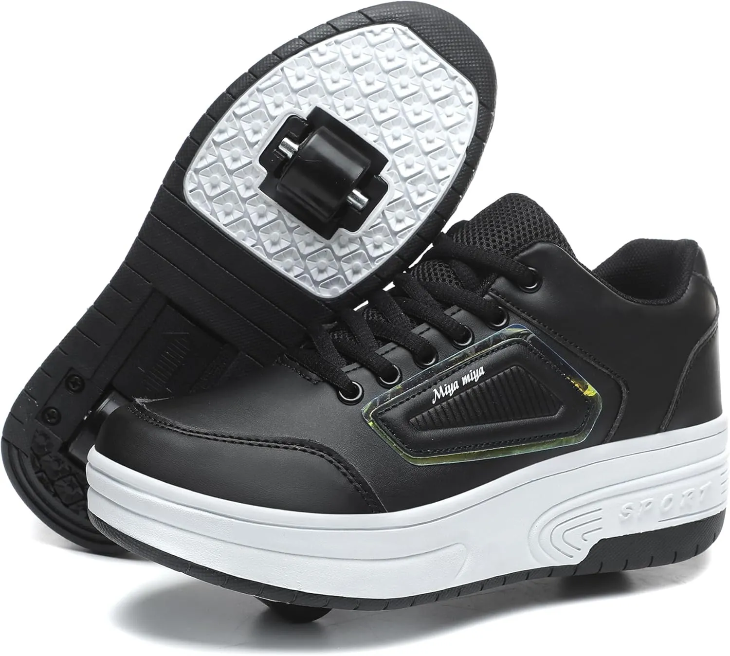 Kids Roller Skate Shoes with Wheels Roller Sneakers for Boys Girls Kids Deformation Wheeled Shoes ?