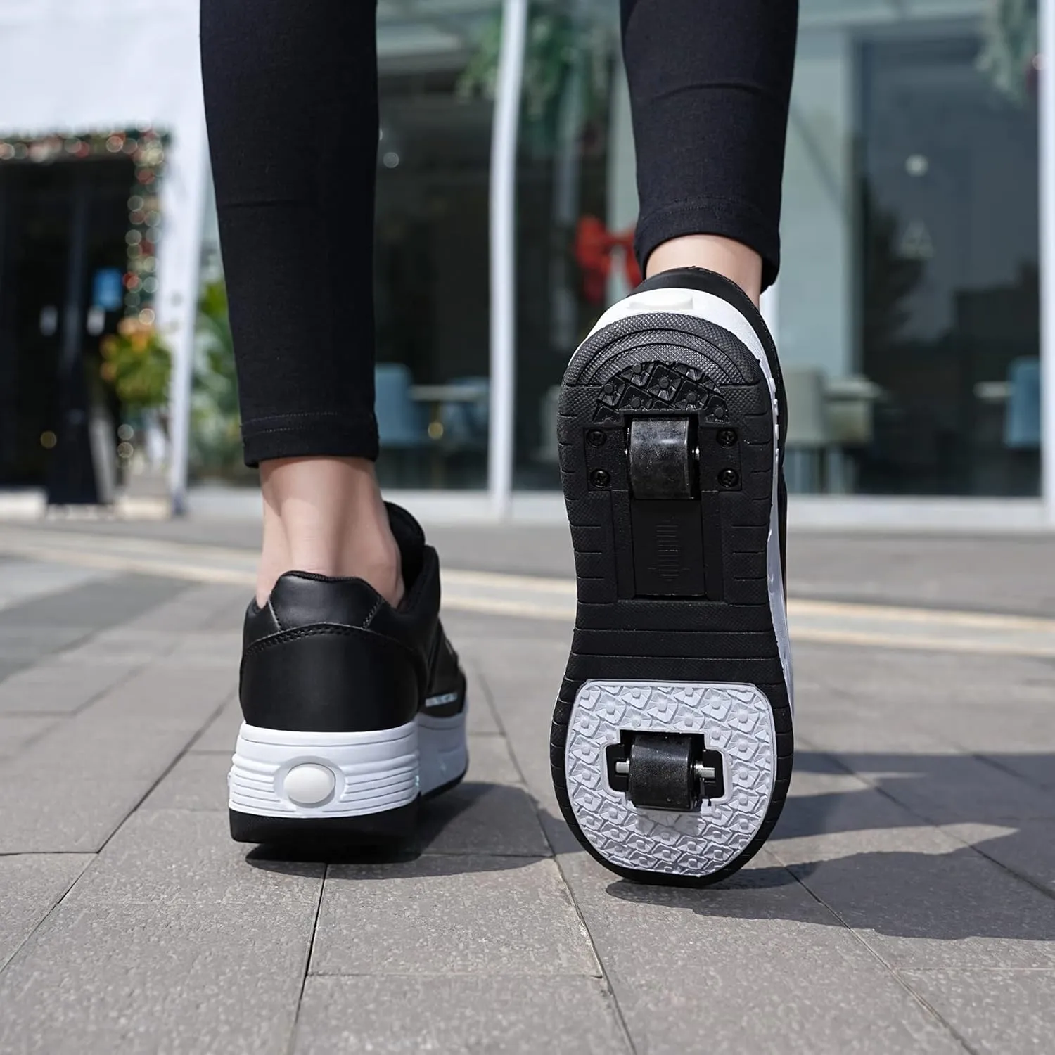 Kids Roller Skate Shoes with Wheels Roller Sneakers for Boys Girls Kids Deformation Wheeled Shoes ?