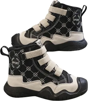 Kids Snow Boots for Girls Boys Comfy Warm Fr Lined Winter Boots Lightweight Slip On Cotton Fuzzy Light Shoes for Kids