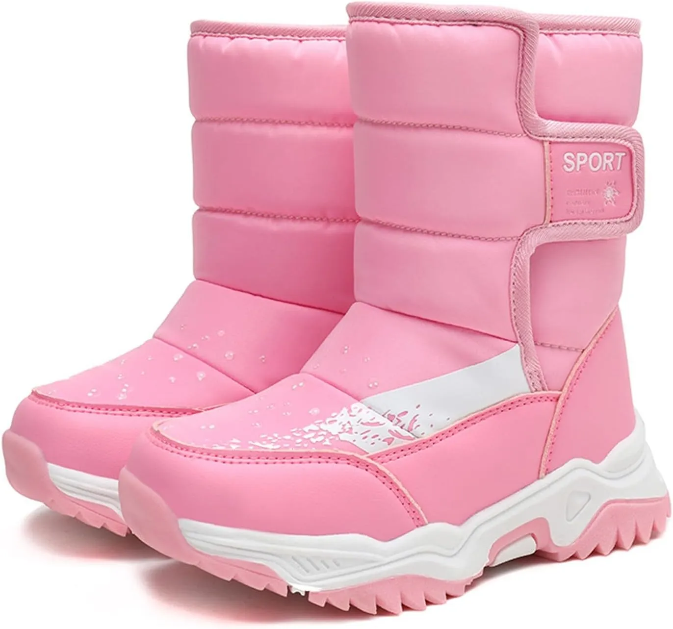 Kids Winter Snow Boots Toddler Snow Boots for Boys Girl Anti-Slip Non-Slip Faux Fur Lining Athletic Outdoor Shoes
