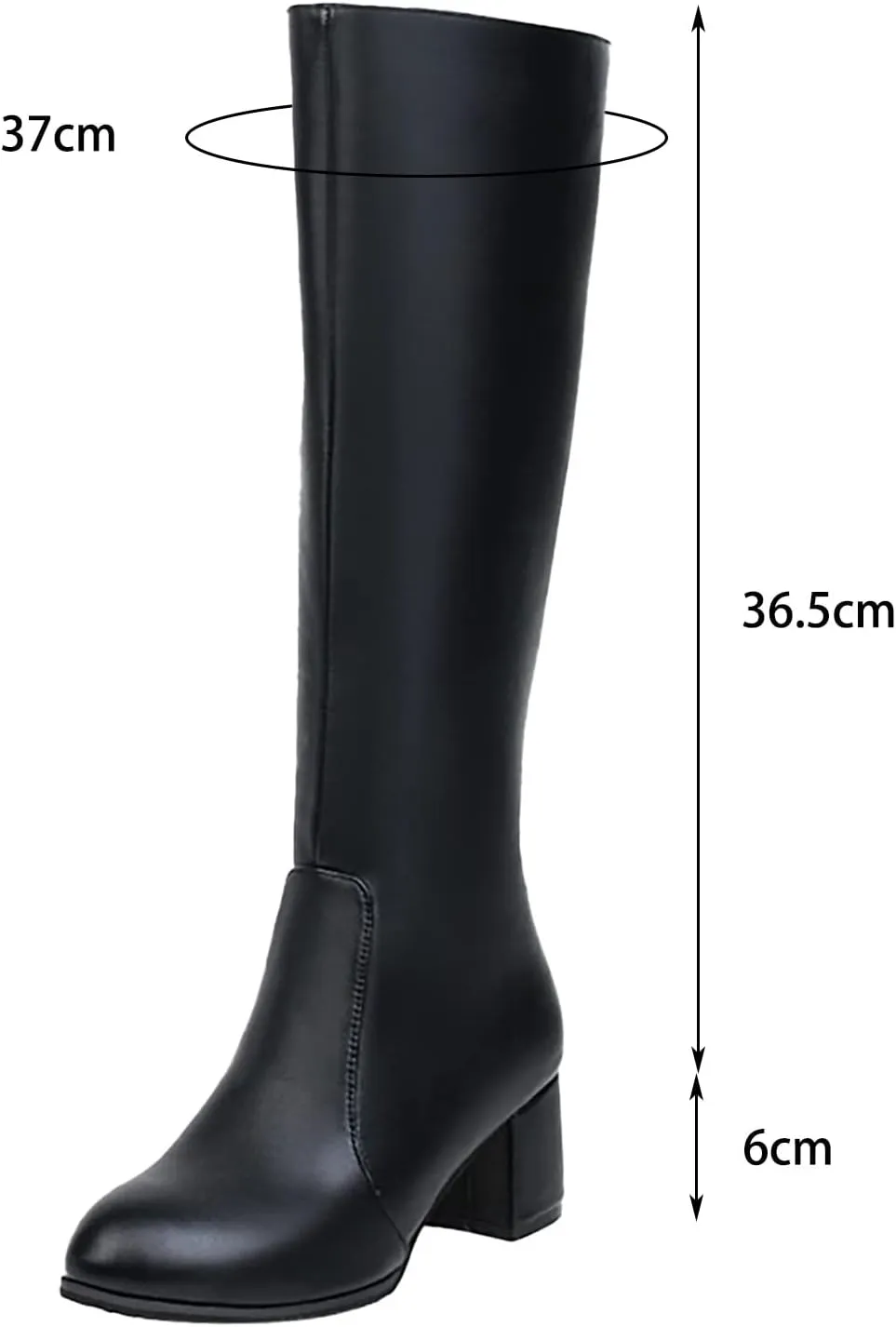 Knee High Boots Women Chunky Heel Boots Women's Autumn And Winter Thick Heel Side Zipper Middle Heel Boots 2024
