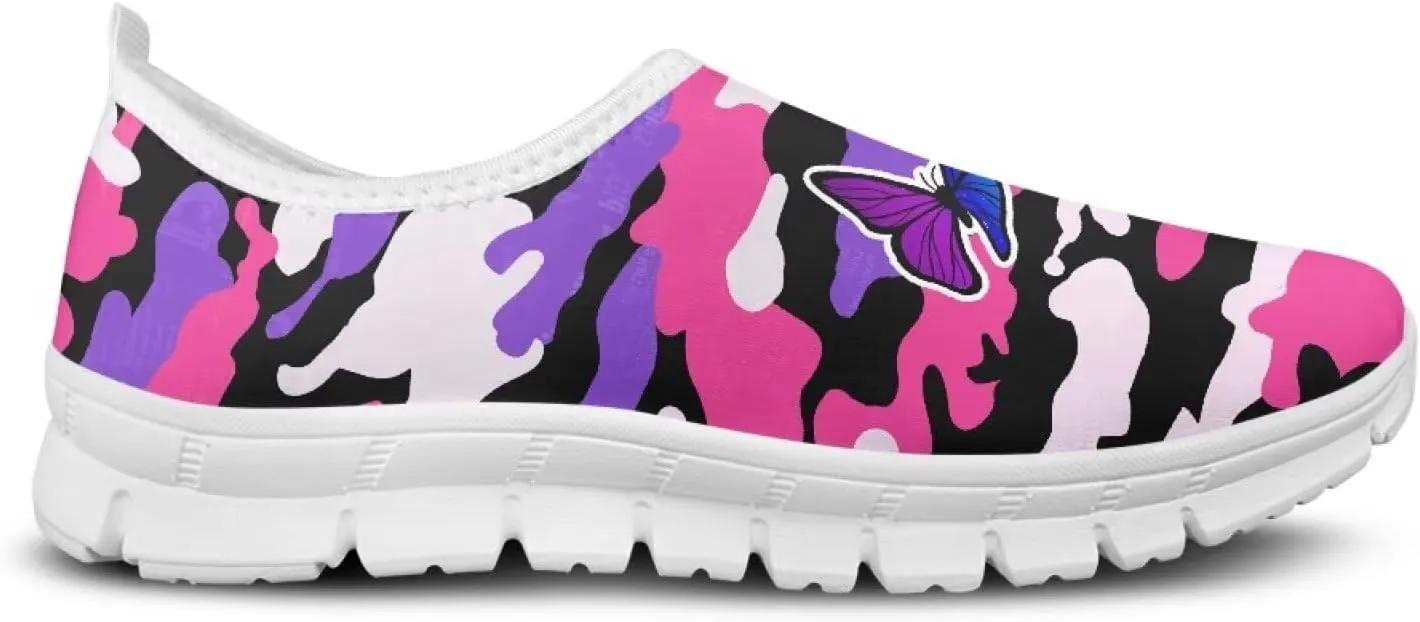 Ladies Lightweight Running Outdoor Sneakers Slip on Yoga Athletic Running Fashion Sports Shoes