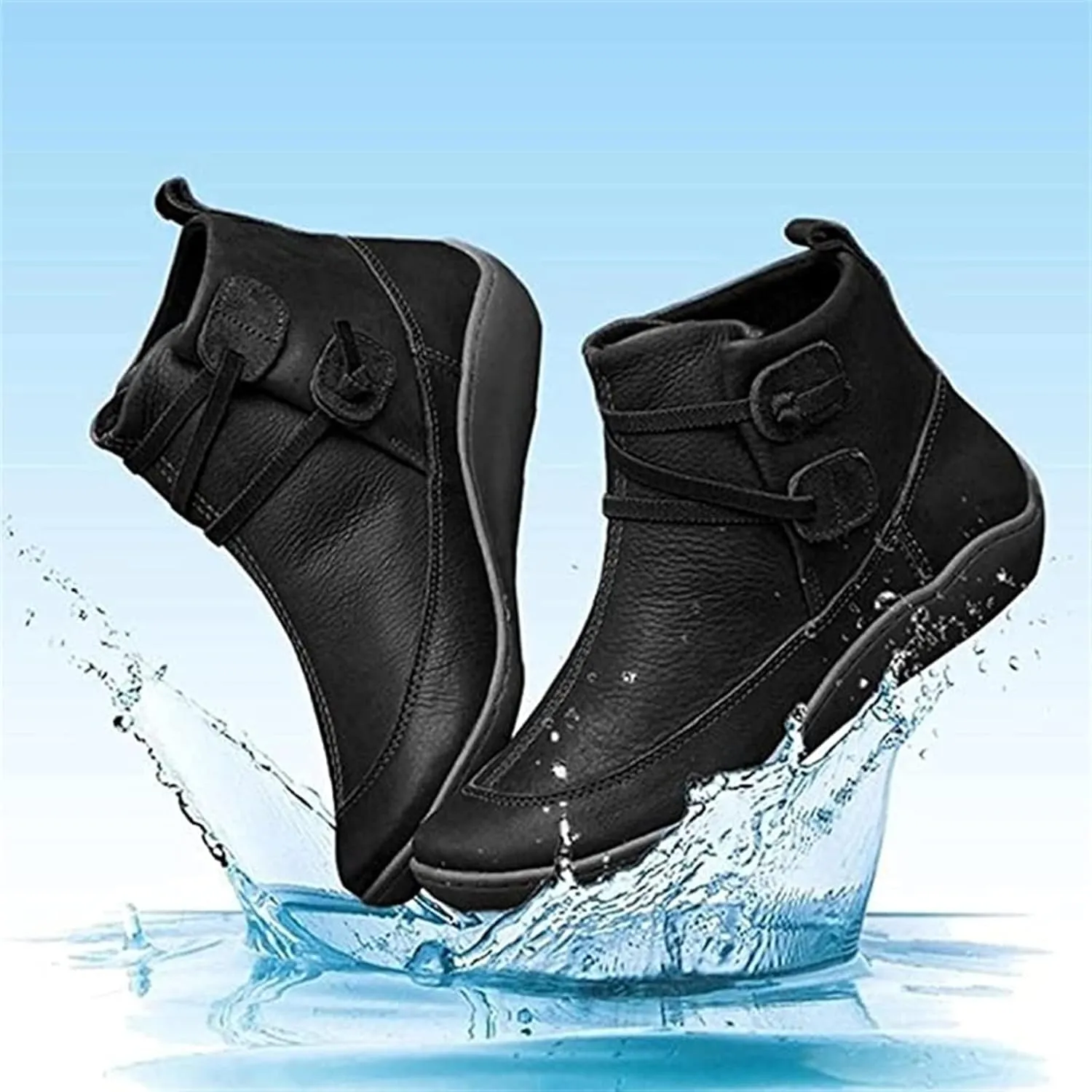 Ladmiple Fall Boots For Women 2024 Wide Calf Fashion Ankle Boots Combat Cowboy Cowgirl Western Booties Walking Shoes