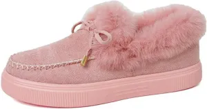Ladmiple Winter Boots For Women Fashion Snow Boots Slip on Fur Lined Cold Weather Warm Ankle Booties Loafers Shoes 2024