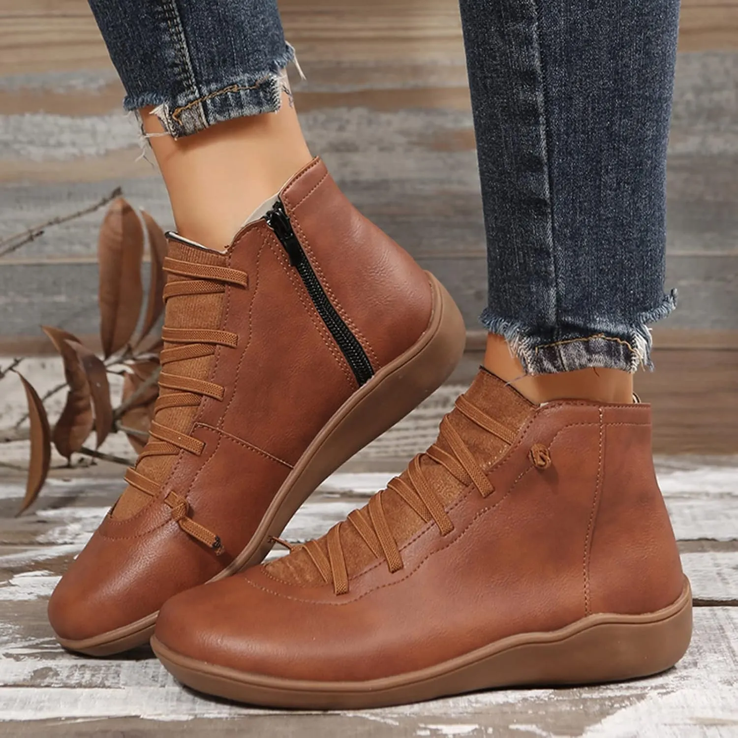 Men Ankle Boots Womens Casual Boots Black Wedge Boots Women Winter Dress Women'S Leather Wide Lace Up Ankle Boots & Booties White Cowboy Booties Women Ankle Boots