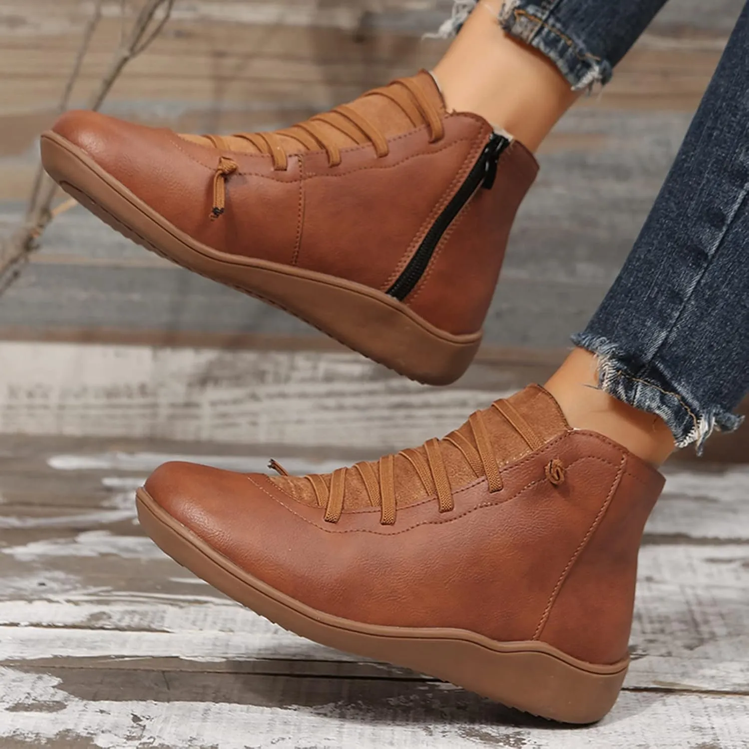 Men Ankle Boots Womens Casual Boots Black Wedge Boots Women Winter Dress Women'S Leather Wide Lace Up Ankle Boots & Booties White Cowboy Booties Women Ankle Boots