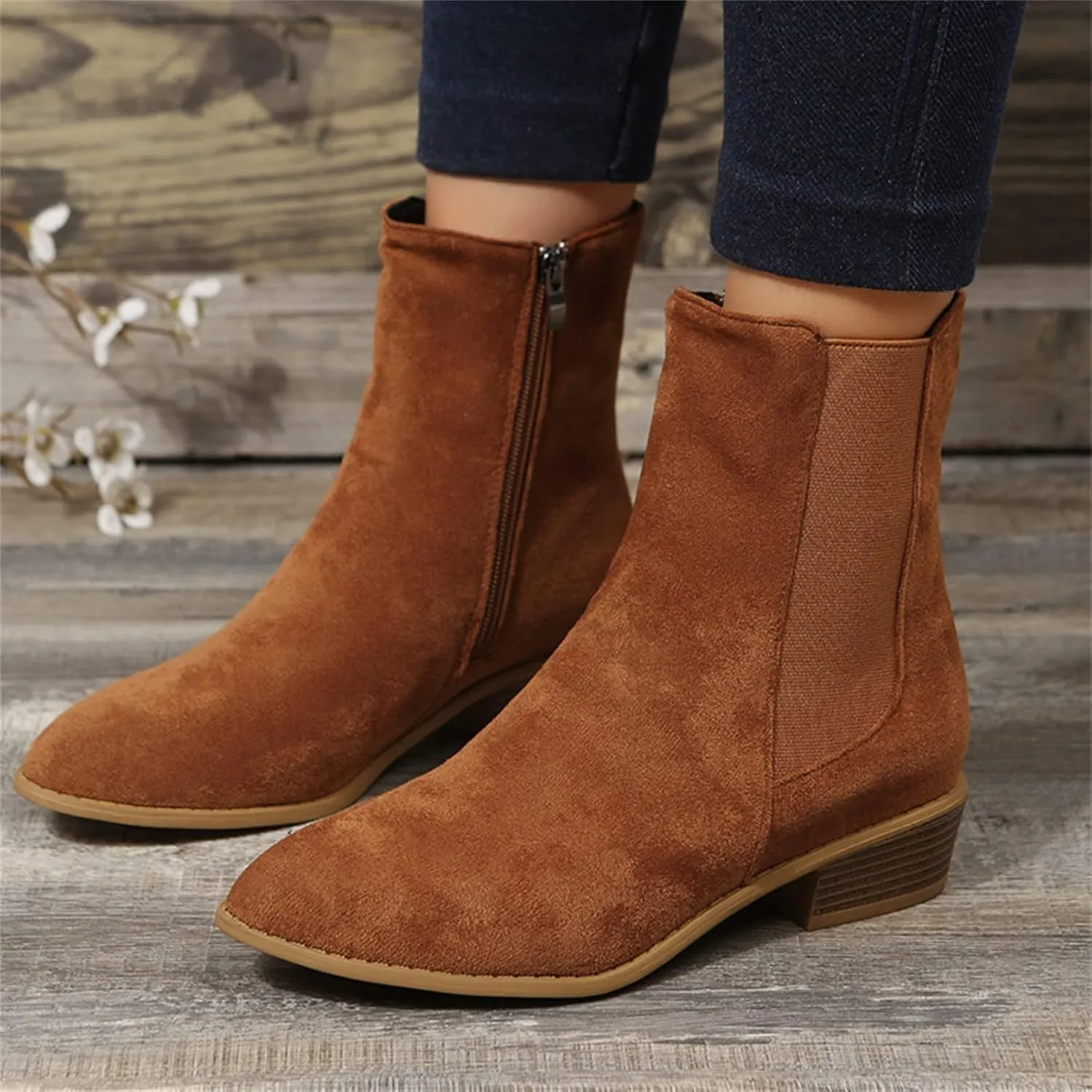 Men Ankle Boots Womens Casual Boots Black Wedge Boots Women Winter Dress Women'S Leather Wide Lace Up Ankle Boots & Booties White Cowboy Booties Women Ankle Boots