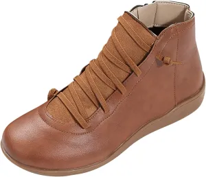 Men Ankle Boots Womens Casual Boots Black Wedge Boots Women Winter Dress Women'S Leather Wide Lace Up Ankle Boots & Booties White Cowboy Booties Women Ankle Boots
