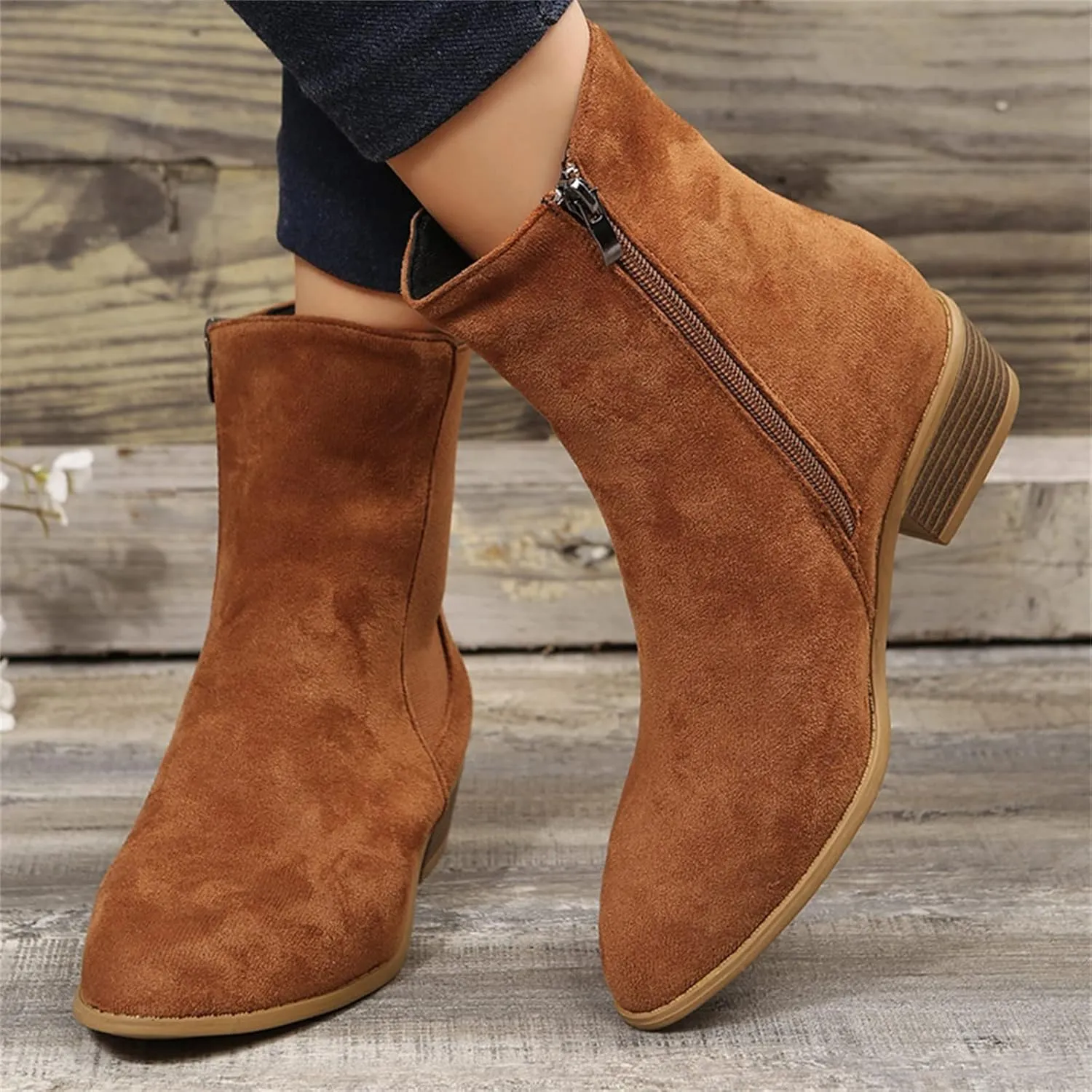 Men Ankle Boots Womens Casual Boots Black Wedge Boots Women Winter Dress Women'S Leather Wide Lace Up Ankle Boots & Booties White Cowboy Booties Women Ankle Boots