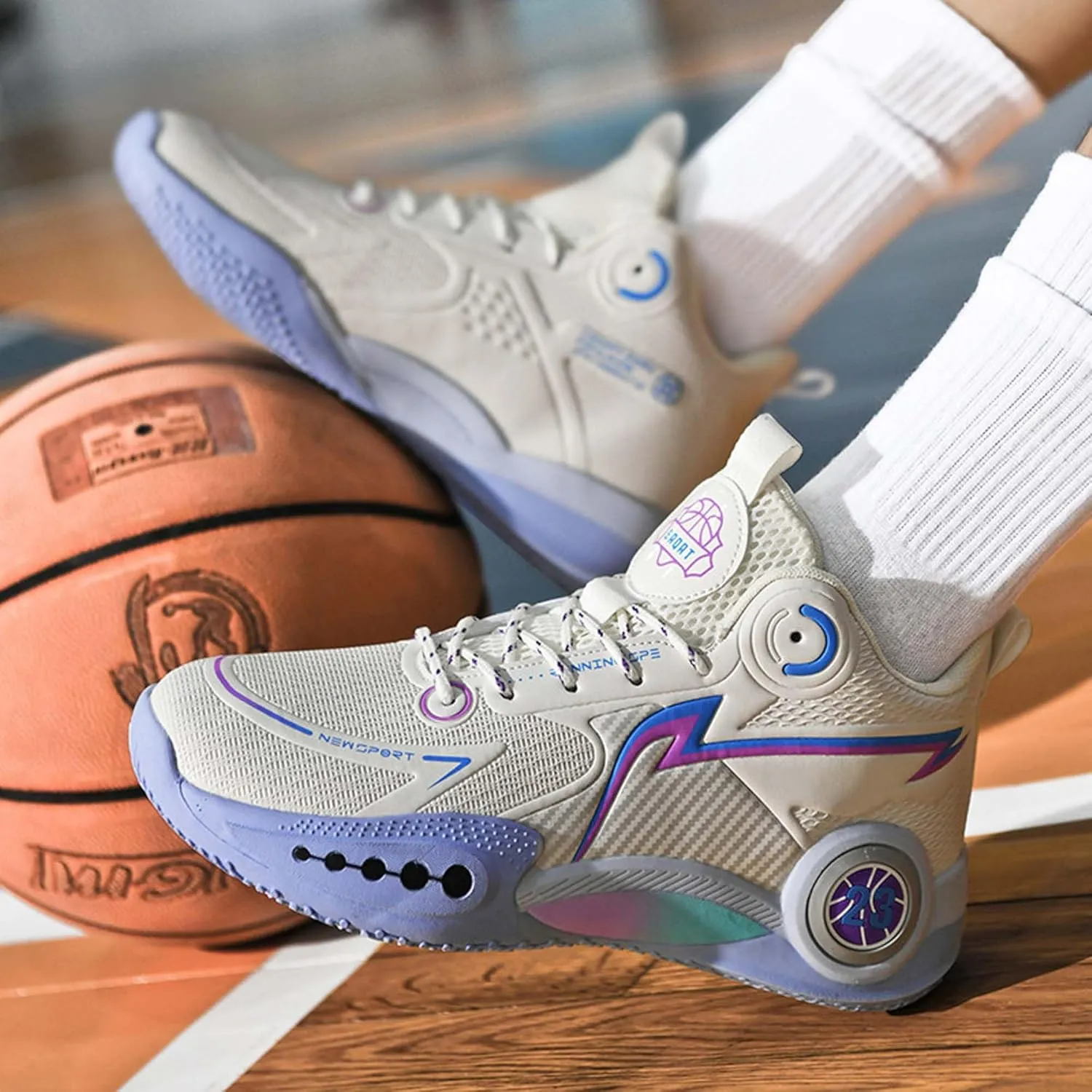 Mens Basketball Shoes Waterproof Durable Lightweight Loose Breathable Sneakers