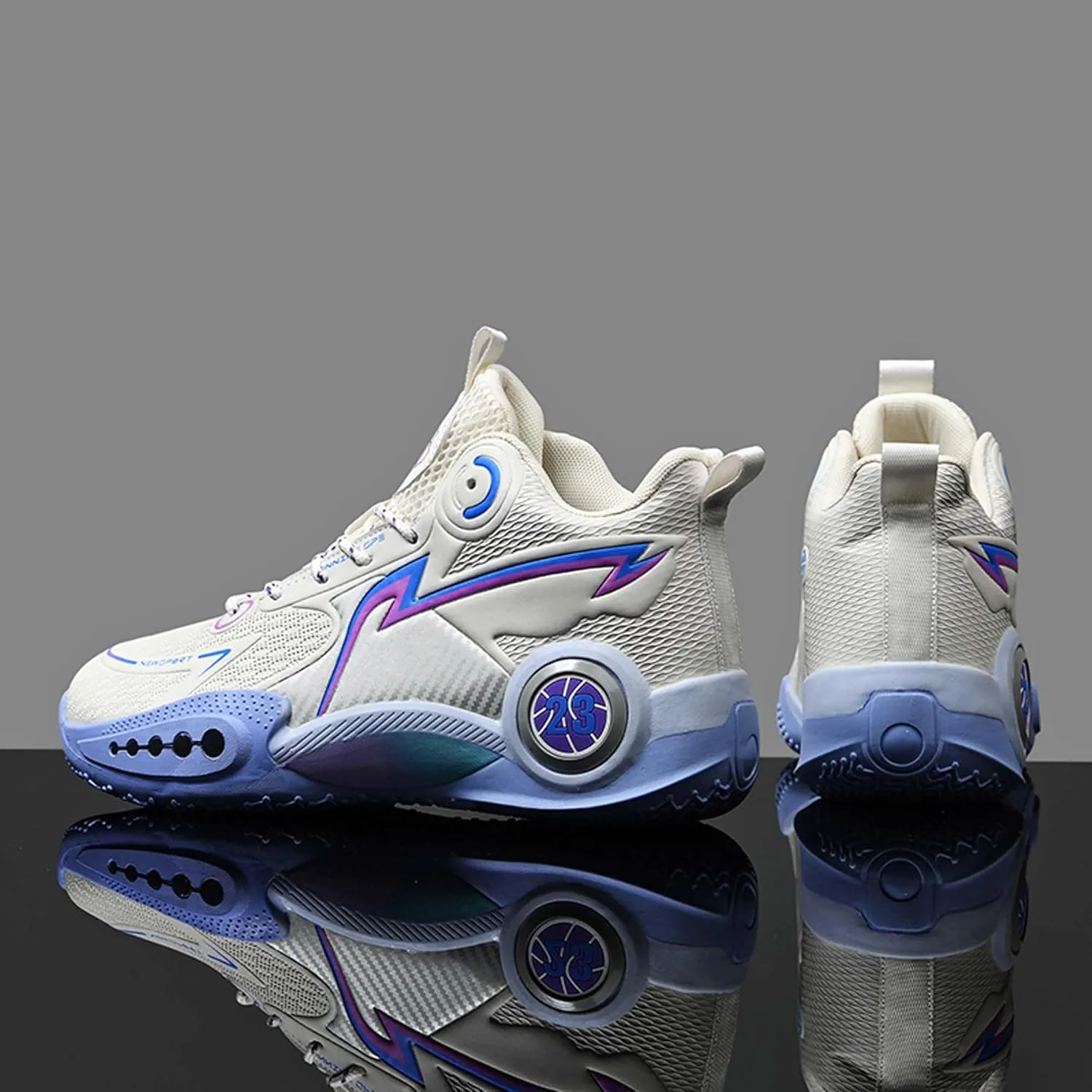 Mens Basketball Shoes Waterproof Durable Lightweight Loose Breathable Sneakers