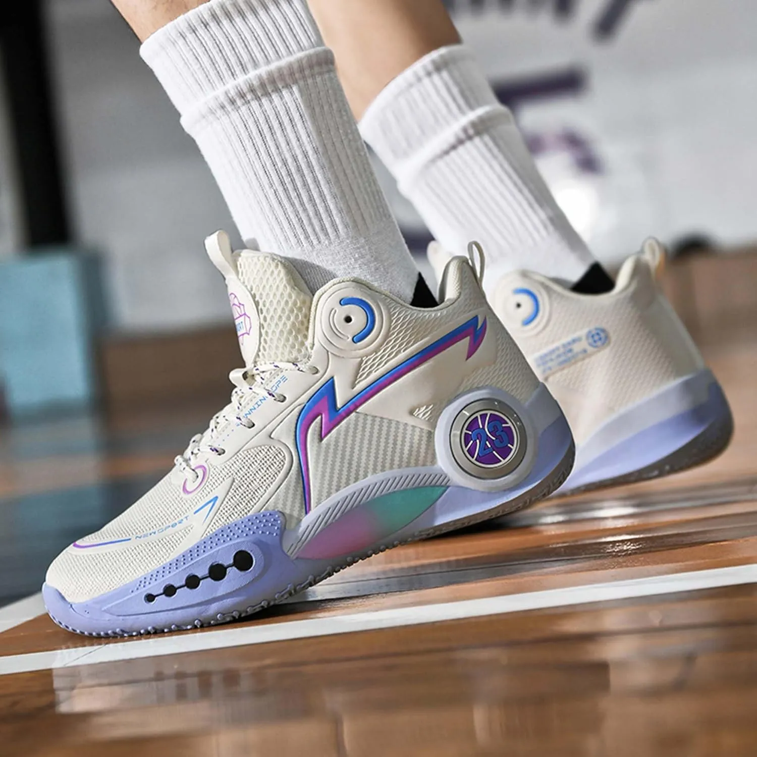 Mens Basketball Shoes Waterproof Durable Lightweight Loose Breathable Sneakers